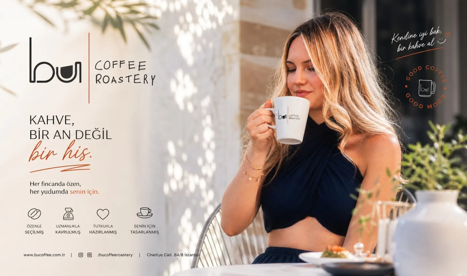 Bu Coffee Roastery kampanya banner tasarımı