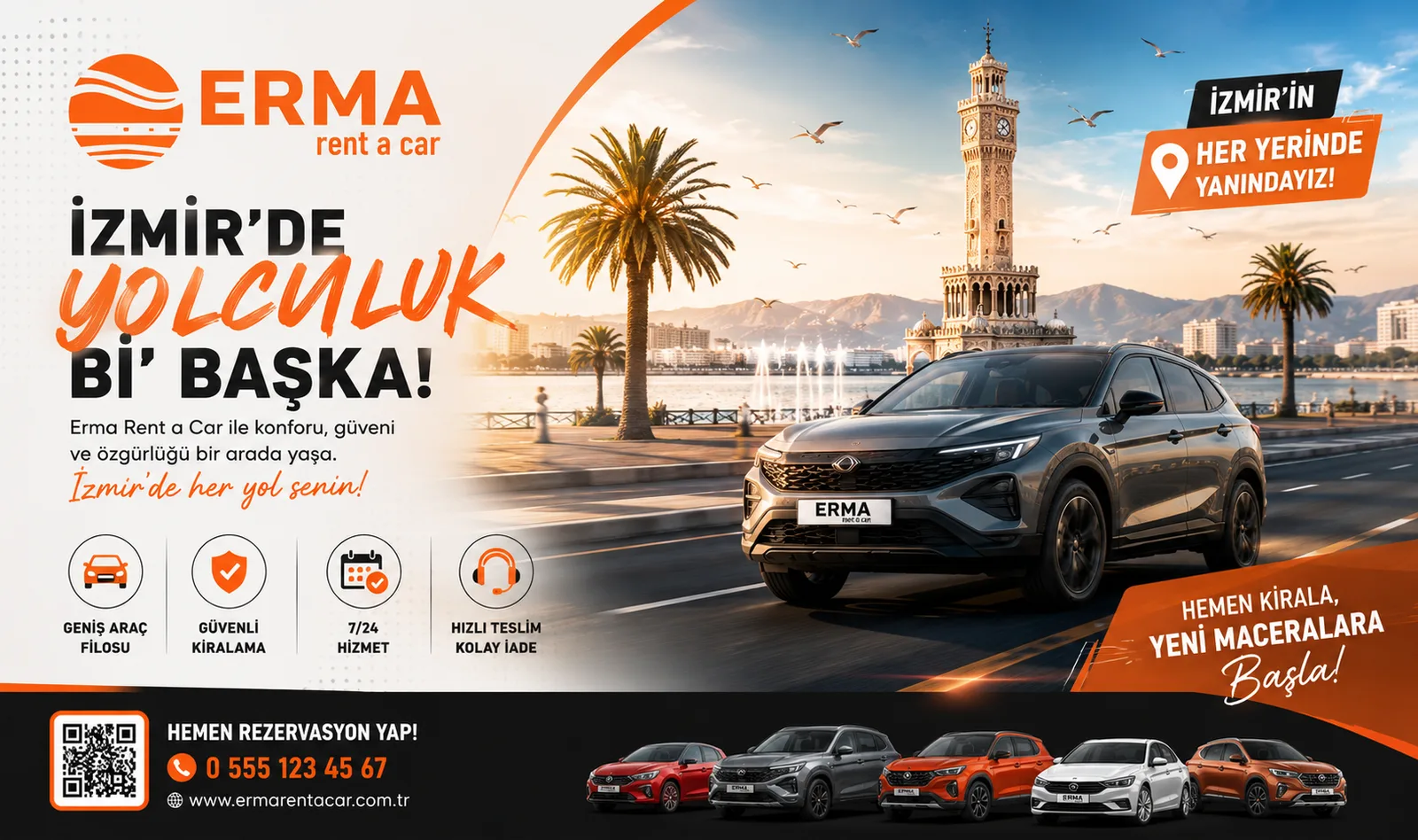 Erma Rent A Car kampanya görseli
