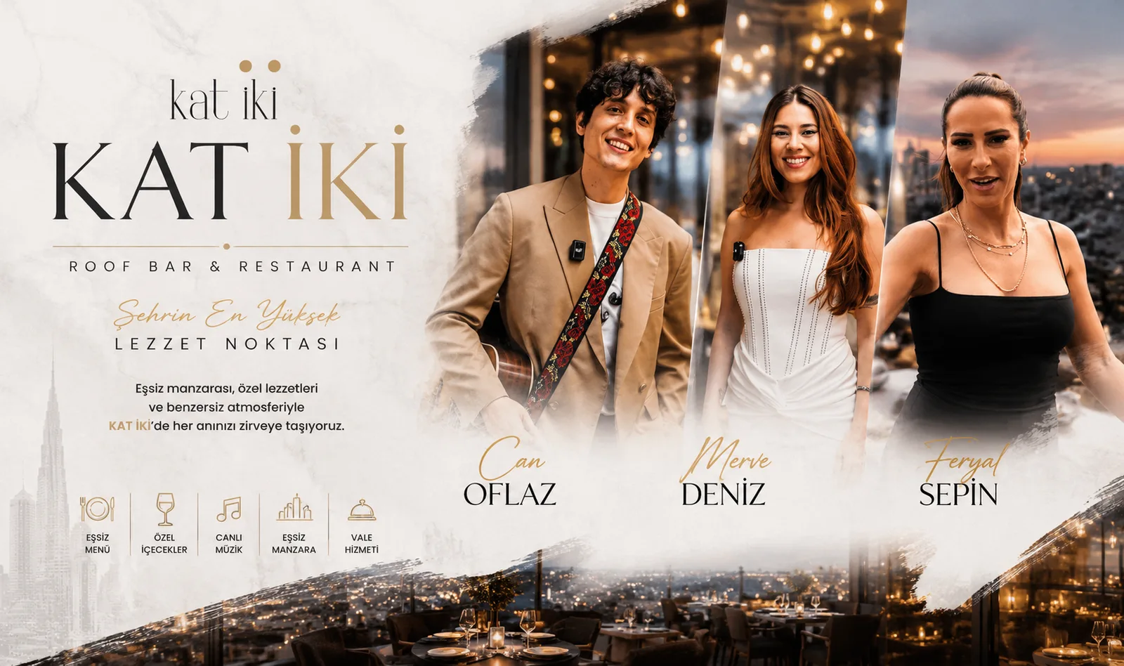 Kat İki Roof Bar kampanya görseli