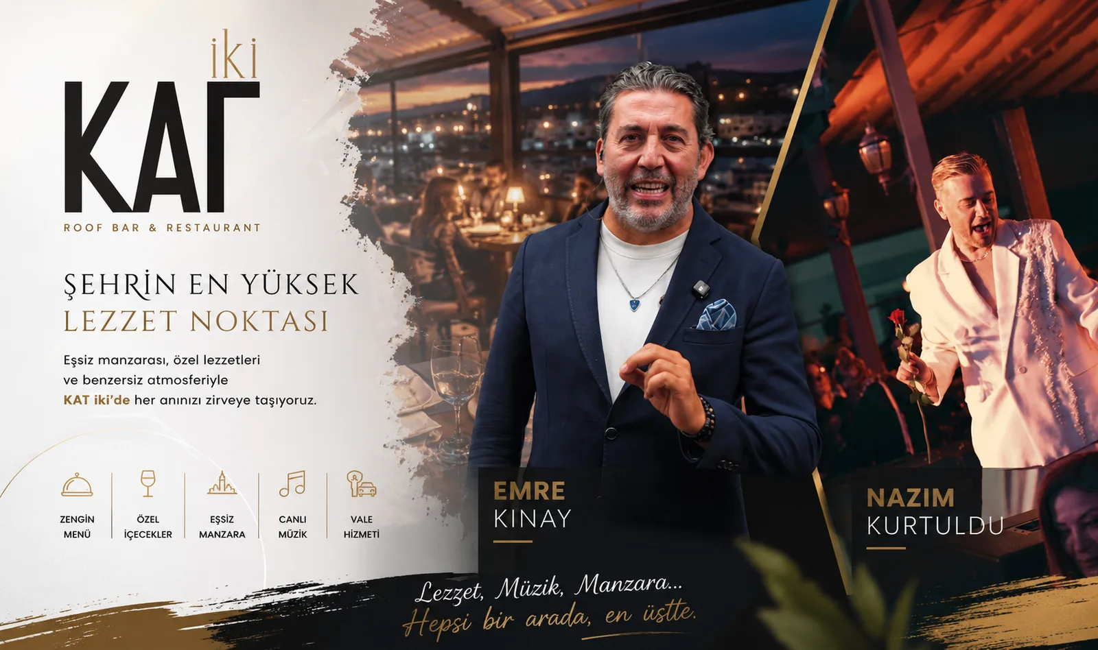 Kat İki Roof Bar kampanya görseli