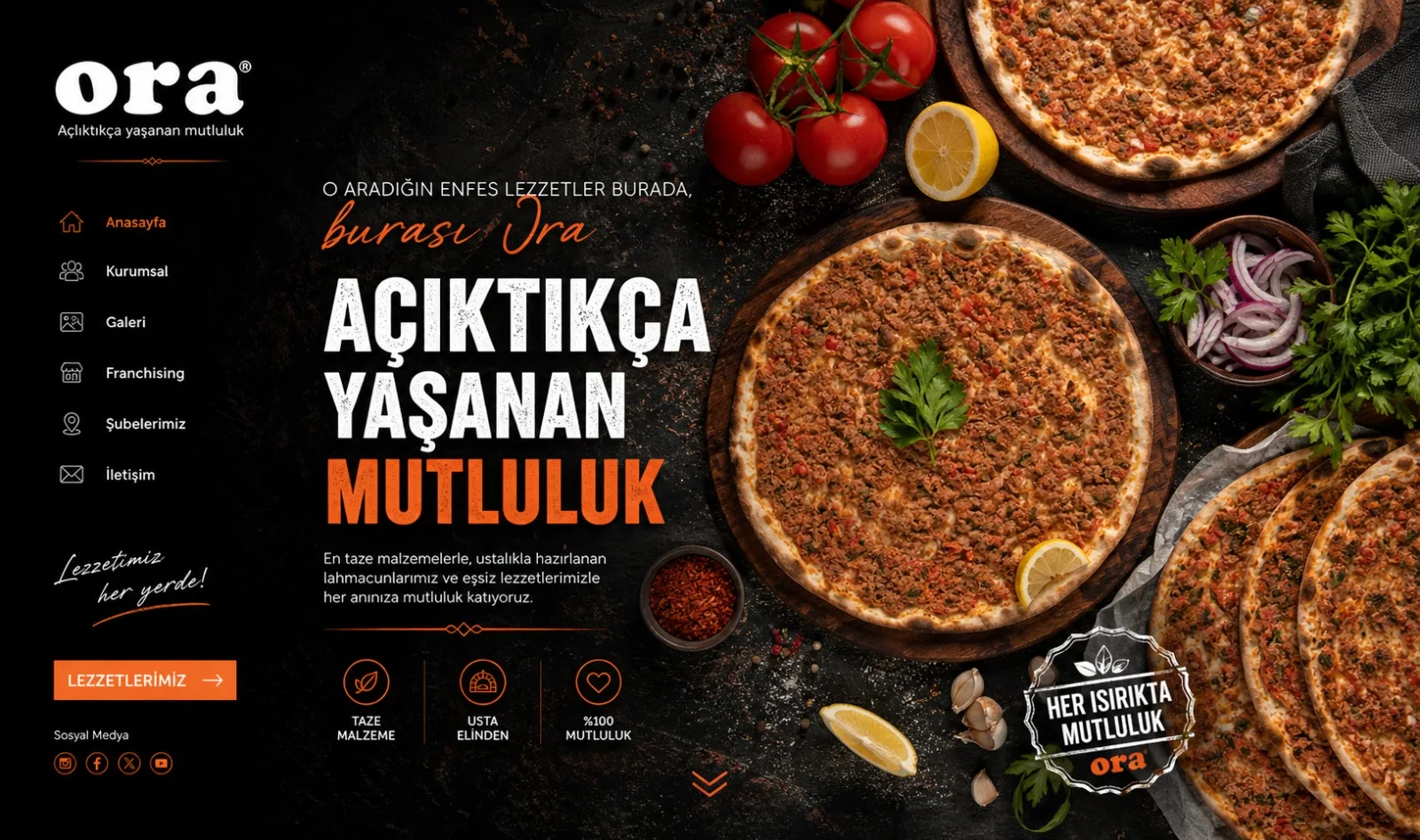 Ora Lahmacun kampanya görseli